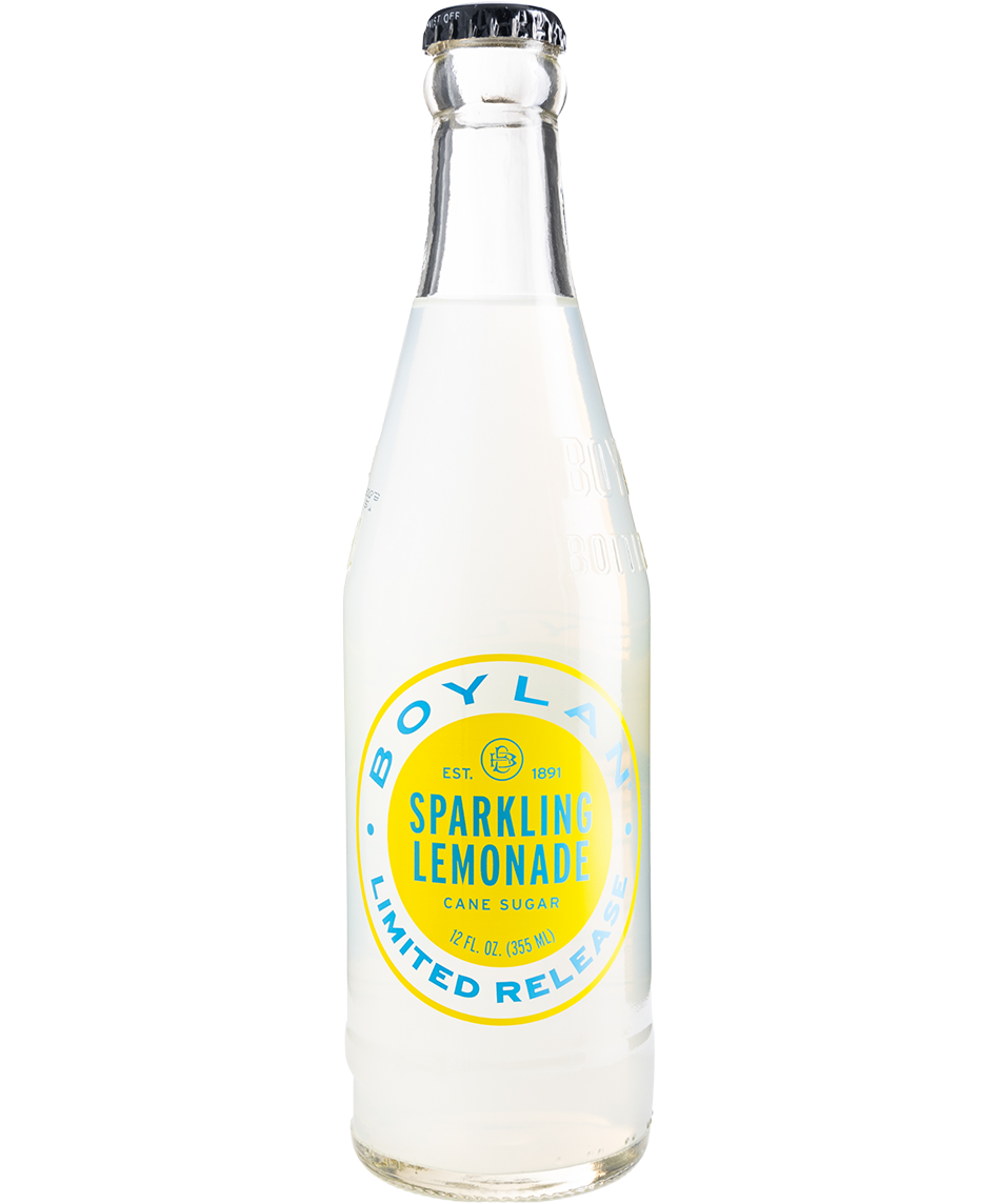 glass bottle of Boylan Sparkling Lemonade Craft Soda - 24-Pack