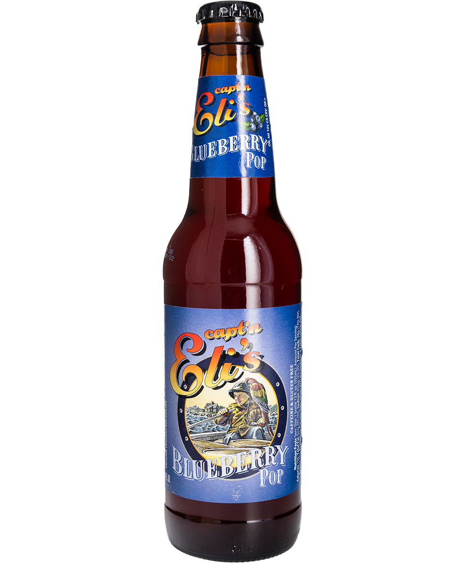 bottle of Capt'n Eli's Blueberry Craft Soda - 24-Pack