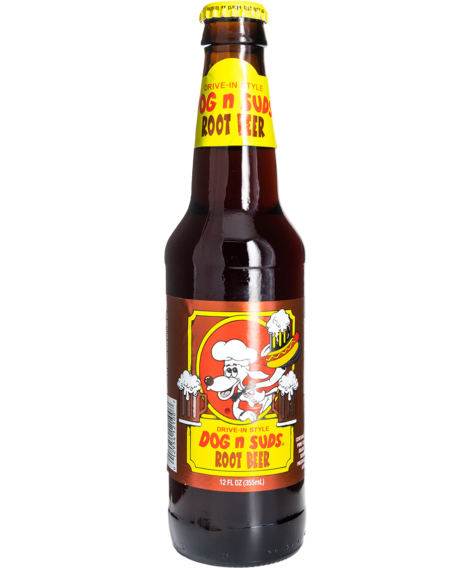 glass bottle of Dog n Suds Root Beer - 24-Pack