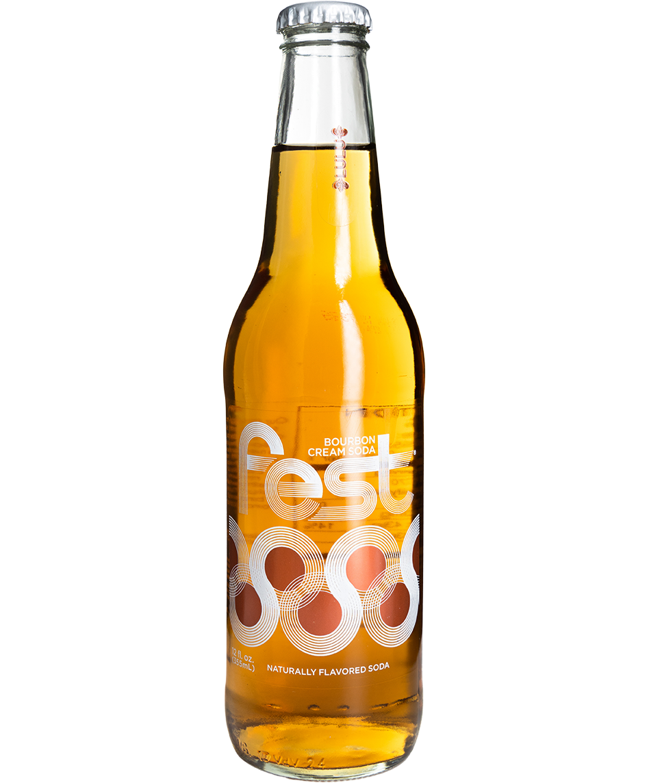 fest bourbon cream soda - 12-pack in a glass bottle