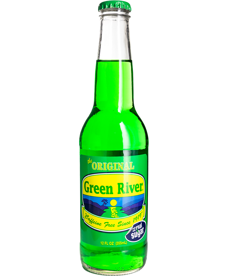 bottle of green river soda - 12-pack