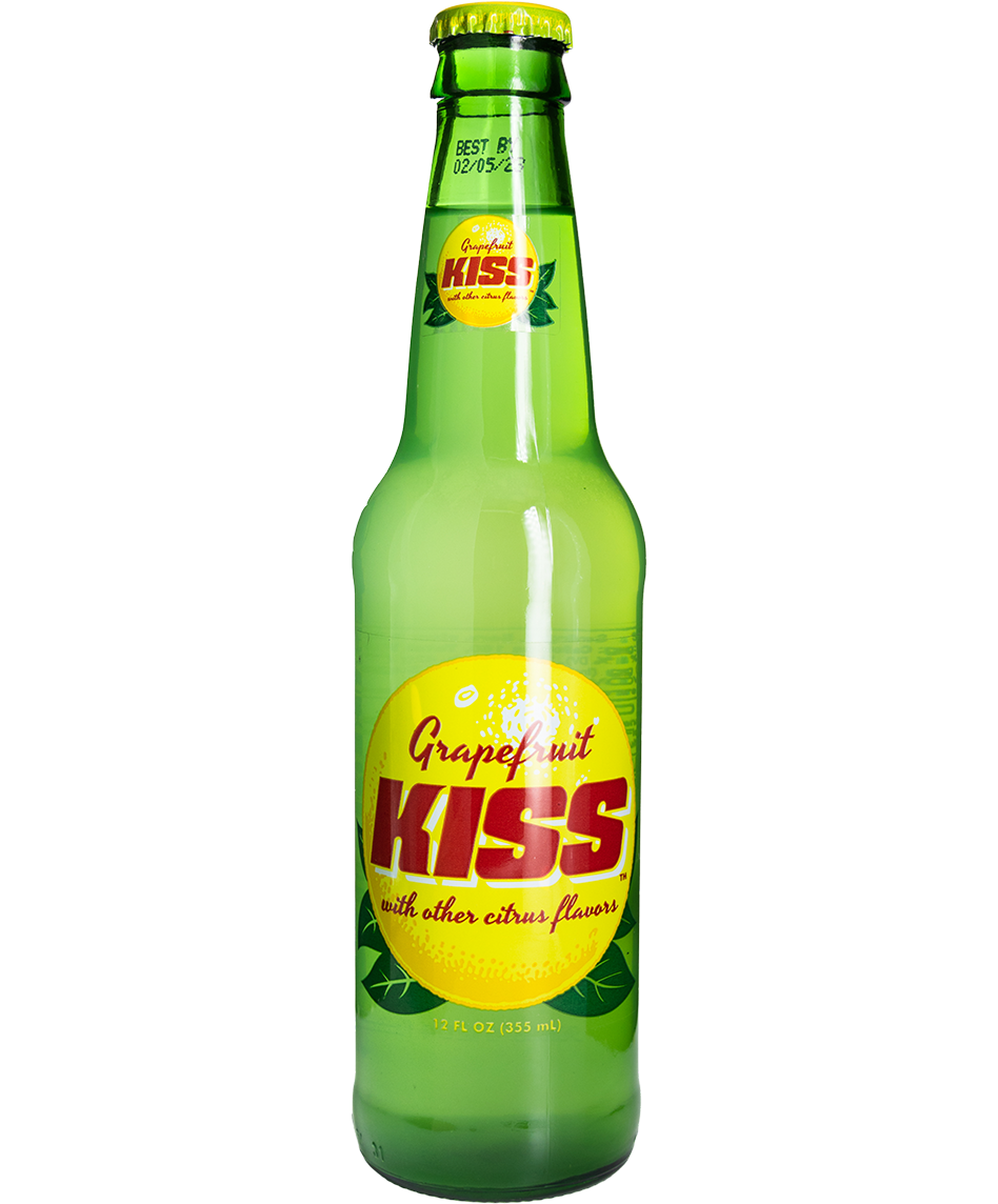 kiss grapefruit soda - 12-pack with cane sugar