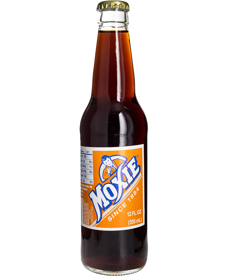 glass bottle of Moxie Original Soda - 24-Pack