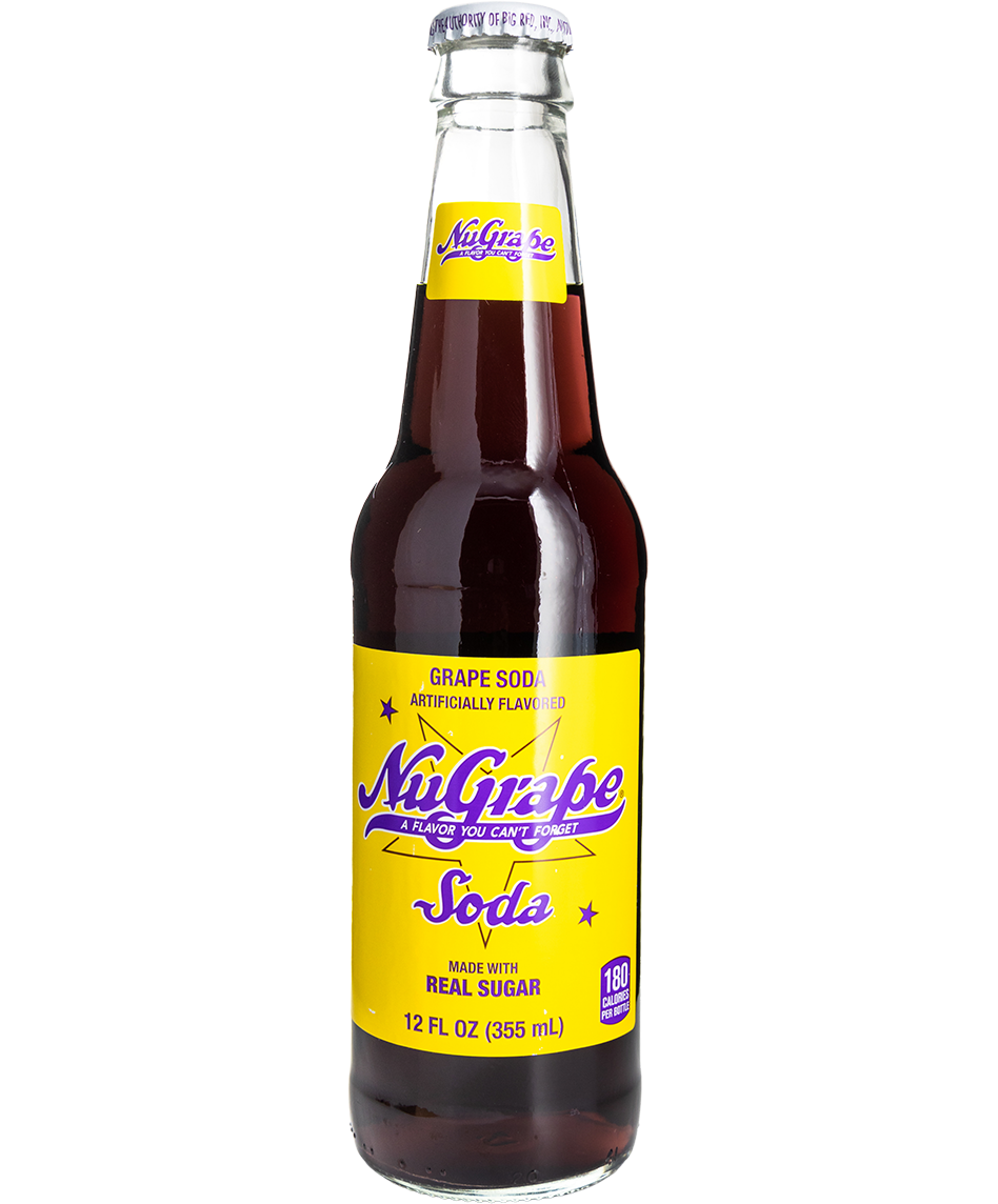 bottle of nu grape soda - 12-pack