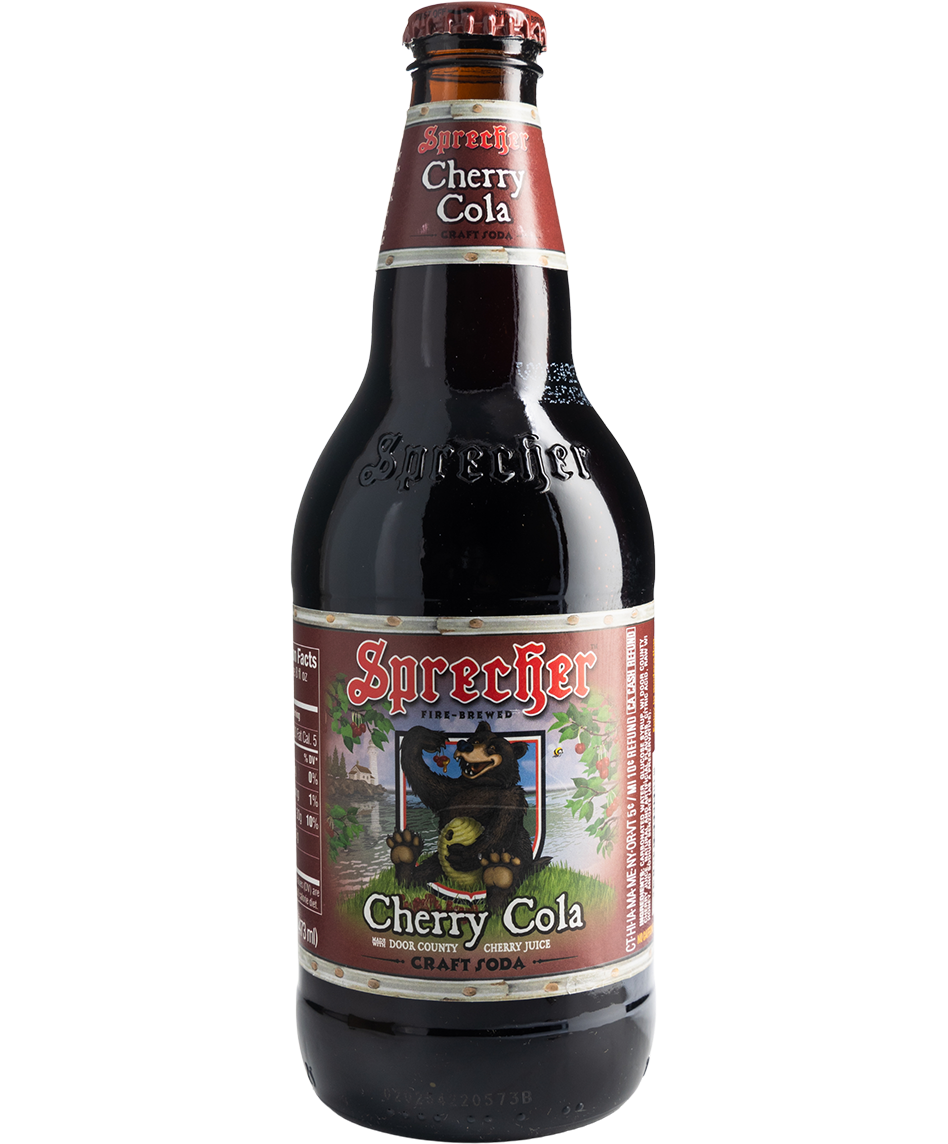 bottle of sprecher cherry cola